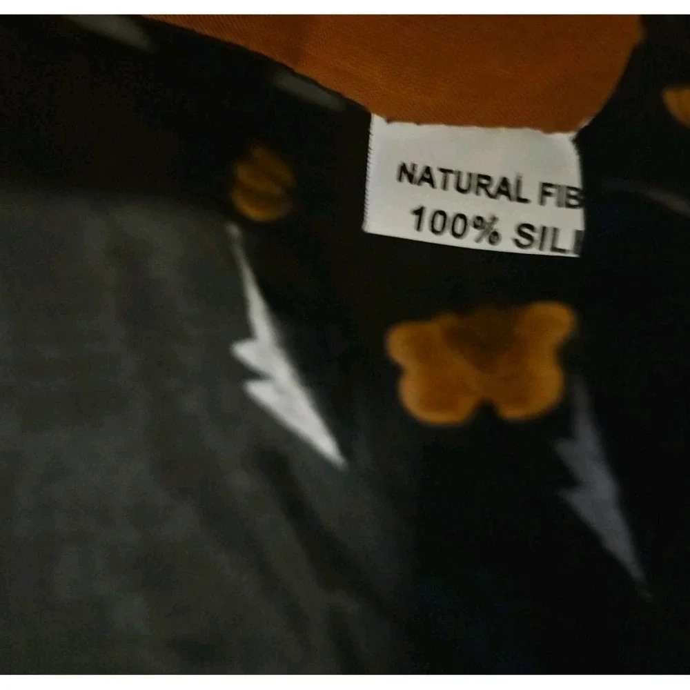 Vintage Reversible Silk Scarf Shawl Orange Black Foral‎ Embroided 72